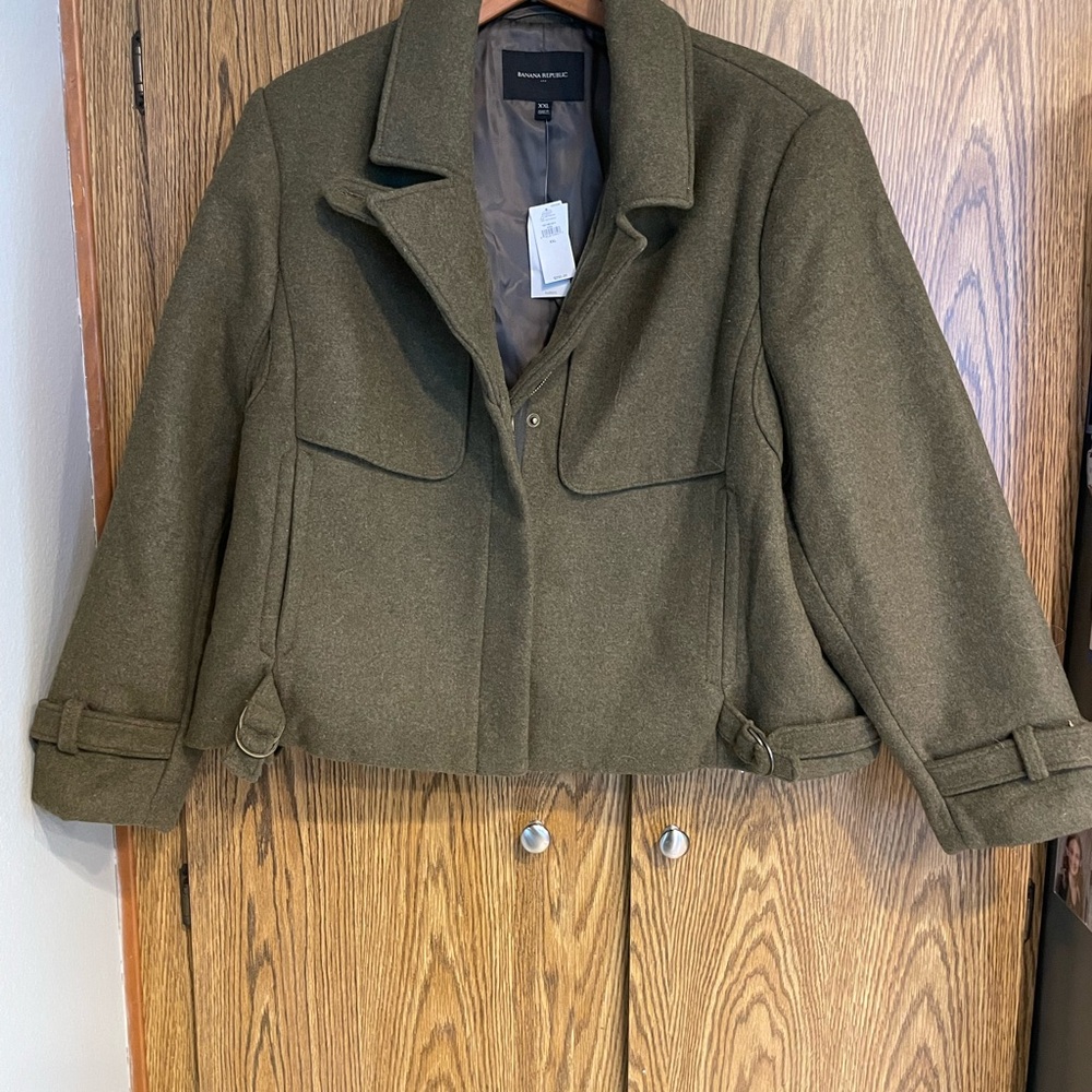 Banana Republic Olive Green Pea Coat